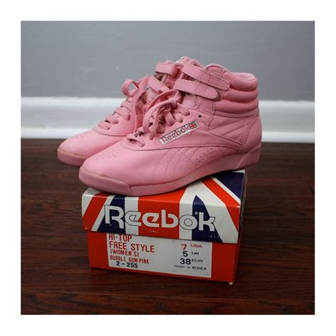 Vintage Bubblegum Pink Reebok Hi Tops Classic Nos Size