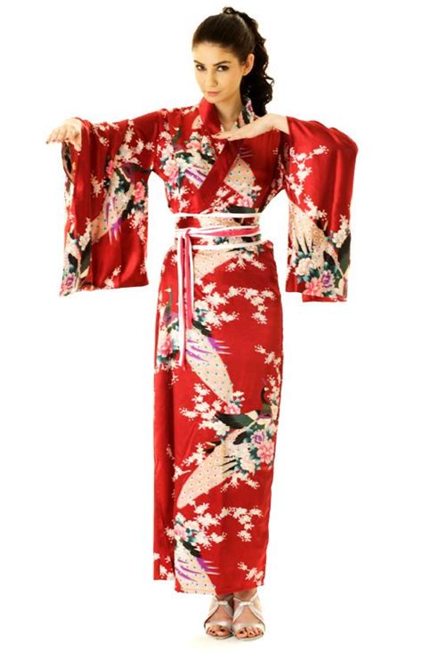 Red Kimono Elegant Red Kimono With A Delicate Asian Design Pattern