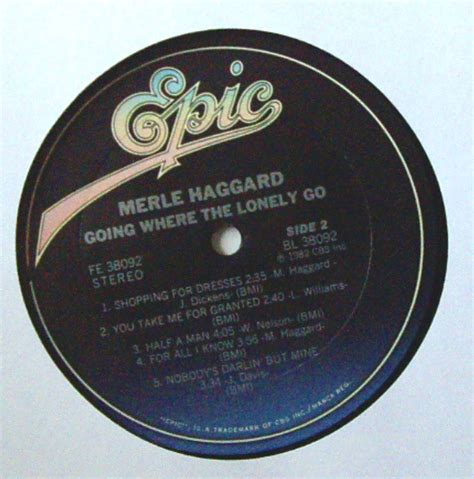 Merle Haggard Going Where The Lonely Go Used Vinyl High Fidelity