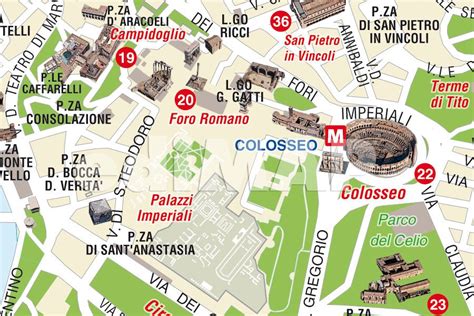 Cartina Roma Centro Con Monumenti Tomveelers