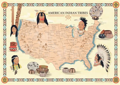 Maps Of Native American Tribes In The United States V