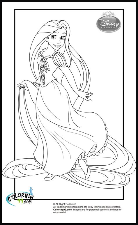 Disney Princess Rapunzel Coloring Pages 980×1600 Pixels ぬり絵 塗り絵 色