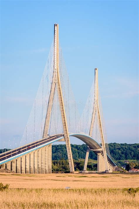 The Normandy Bridge In France Editorial Stock Photo Image Of Blue