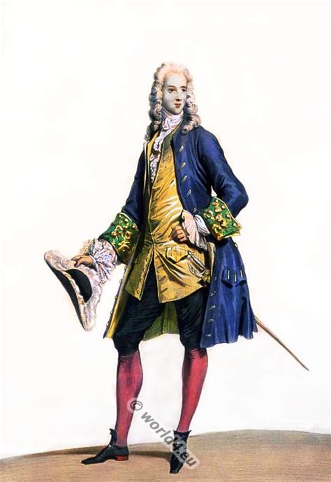 French Nobleman Rococo Costume France 18th Century Clothing Louis Xv Ancien Régime Fashion