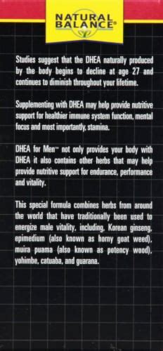 natural balance dhea for men 60 ct foods co
