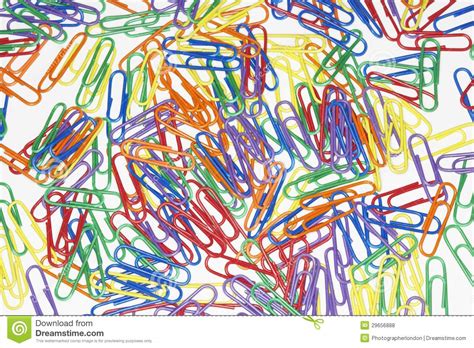 Colorful Paper Clips Scattered Stock Photo Image Of Concept White