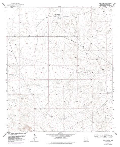 King Camp Topographic Map 124000 Scale New Mexico