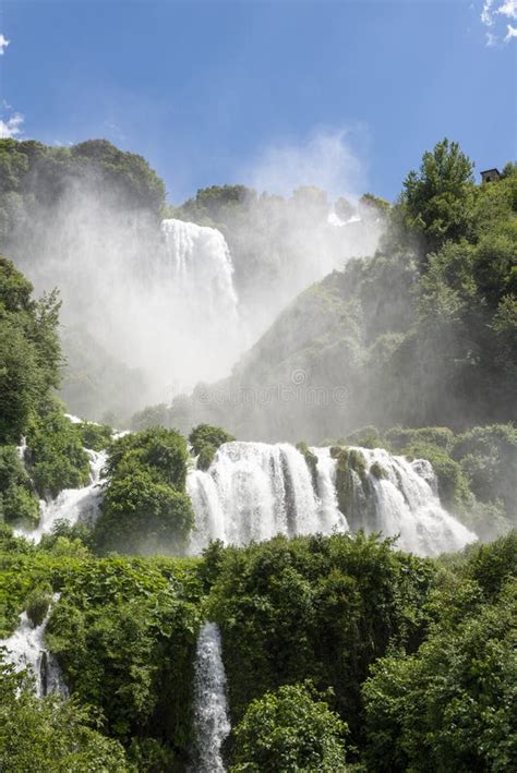 Marmore Waterfall The Highest In Europe Stock Image Image Of Drop