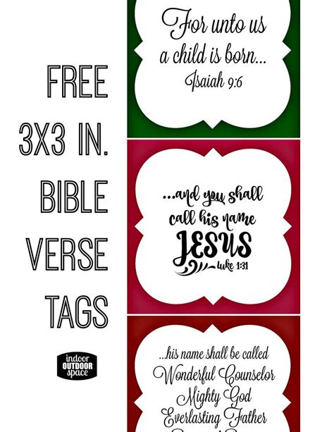 You'll find a variety of options to choose from. Free Christmas Bible Verse Printable Tags by Shalana ...