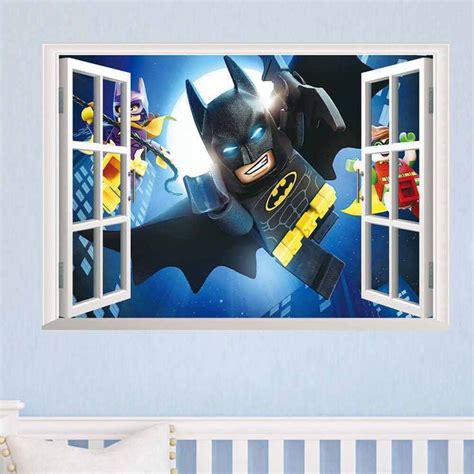 Lego Batman Window Smashed Wall Sticker Batman Wall Art Wall