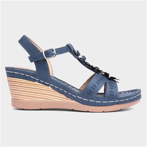 Lilley Skinner Barbados Womens Navy Sandal 190204 Shoe Zone