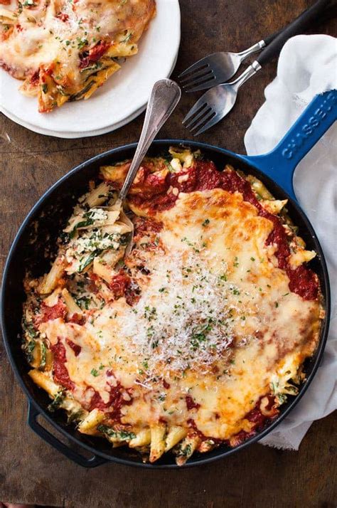 Spinach Ricotta Pasta Bake Recipetin Eats