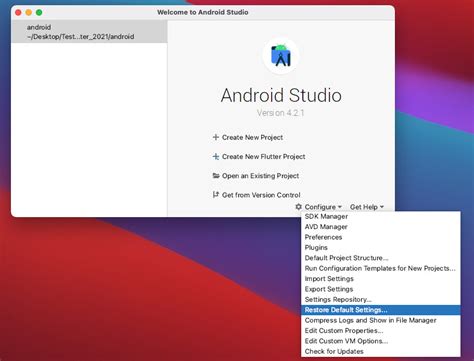 How To Reset Android Studio To The Default Settings Kindacode