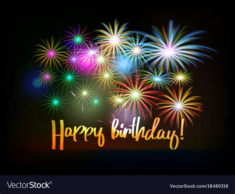 See more of free fire codigos on facebook.¡prepárate sobreviviente! Happy birthday fireworks greeting card Royalty Free Vector
