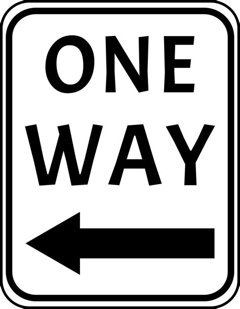 One Way Sign Left Icon 20967312 Png