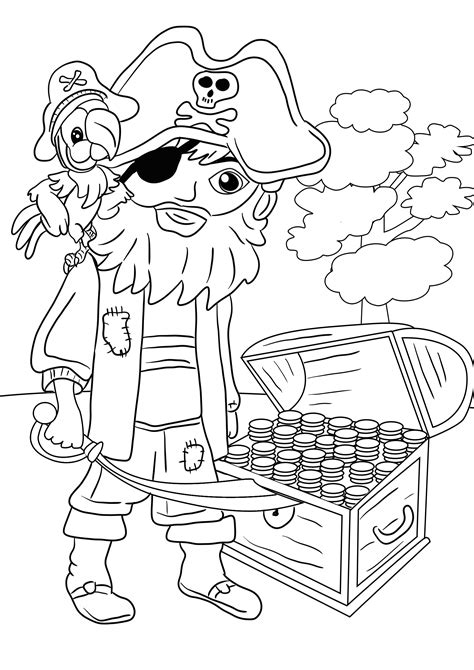 Pirate Coloring Pages For Kids In The Playroom