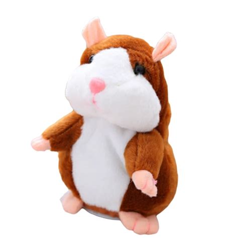 1 Pcs 15cm Lovely Talking Hamster Plush Toy Cute Speak Talking Sound