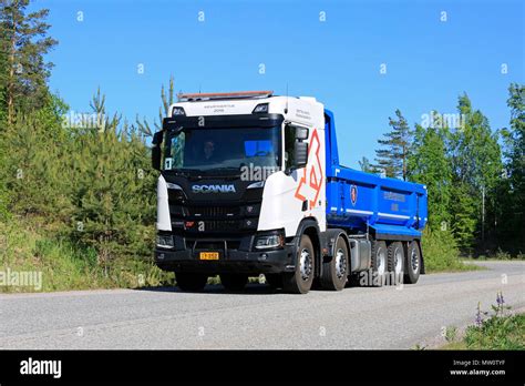 White Next Generation Scania R520 10x4 Xt Tipper Truck On Test Drive