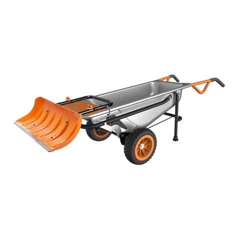 Worx Aerocart With Snow Plow Wo7021 The Home Depot