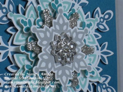 Stampin All Night Sparkly Snowflake Card