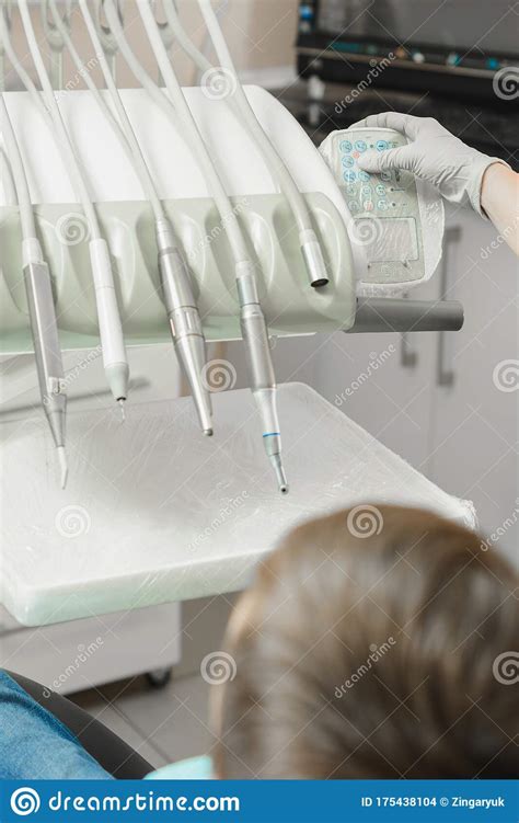 Closeup Of Modern Dental Tools Tools Used For Dental Treatment Stock