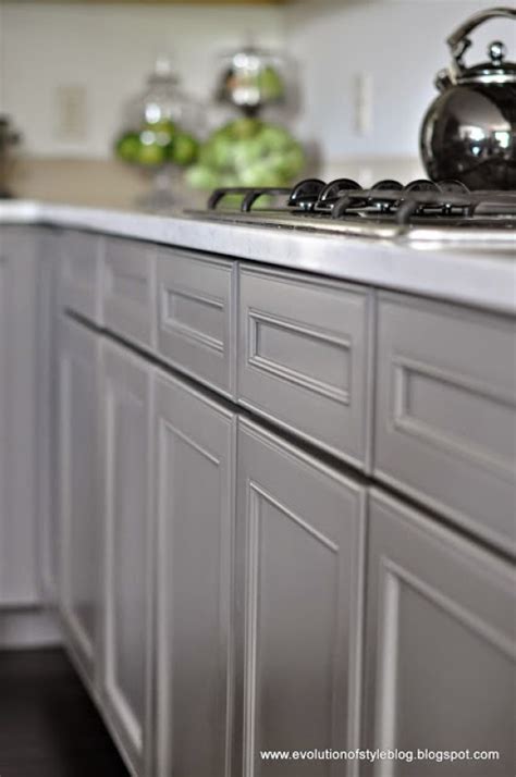 Currently painting my bathroom cabinets with sherwin williams serious gray. Painted Cabinets in Repose Gray and Gauntlet Gray ...