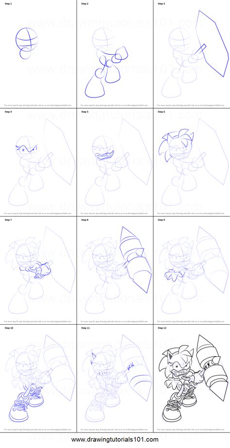 How To Draw Rosy The Rascal From Sonic The Hedgehog Printable Step By