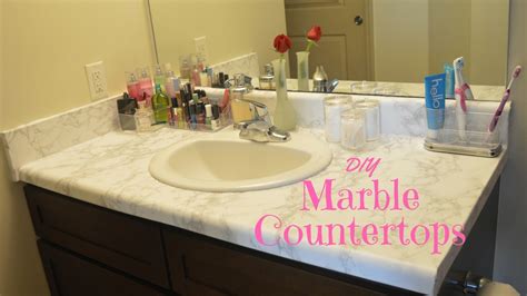 Out of all the diy bathroom hacks on this list, this one may be the cheapest and easiest. DIY: MARBLE COUNTERTOPS!!(bathroom remodel UNDER $25 ...