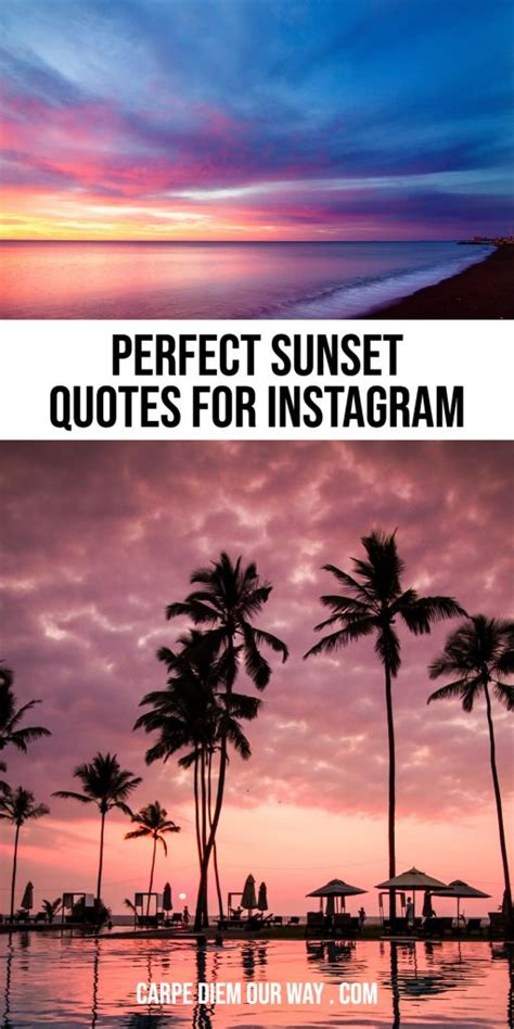 50 Perfect Sunset Captions For Instagram Carpe Diem Our Way Travel