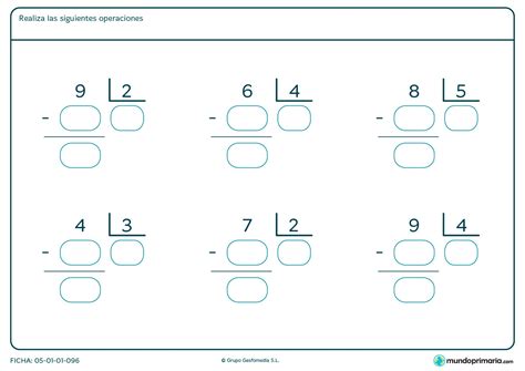 Ejercicios Division Para Niños De Tercero De Primaria Niños Relacionados