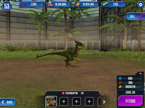 Velociraptor Fully Evolved In Jurassic World The Game Jurassic World