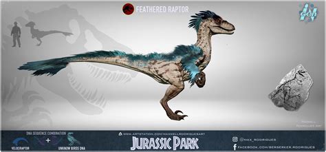 Maxwell Rodrigues Jurassic Park Feathered Raptors Concept