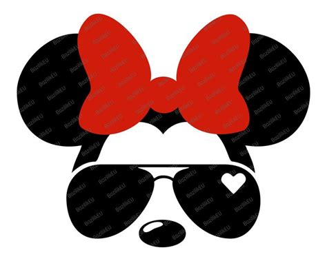 Minnie Mouse SVG Sunglasses In 2023 Minnie Disney Silhouettes