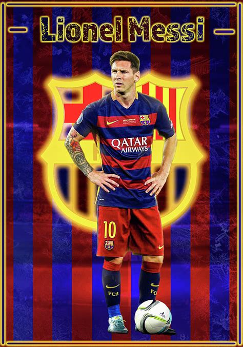 Messi Football Design Digital Art By Pro Poster Fine Art America