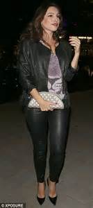 Kelly Brook Hits The Town In Skintight Leather Trousers