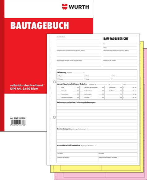 Irma meyers brief muster april 04th 2020 18 vergessen sie keine wichtigen details. Formular Bautagebuch | WÜRTH