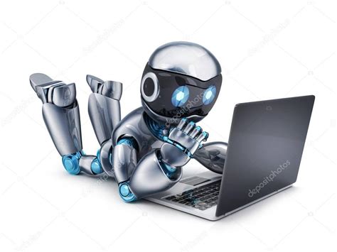 Robot Working On Laptop — Stock Photo © Vladru 141572490