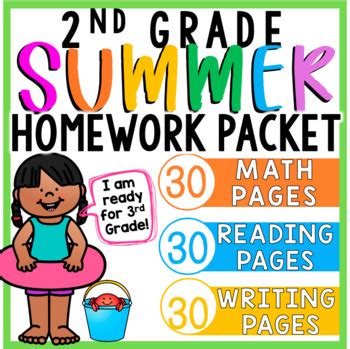 2nd Grade Summer Homework Packet For Rising 3rd Graders Distance