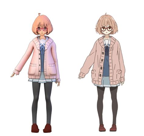 Mirai From Kyoukai No Kanata 3d Model Blender Character Modeling