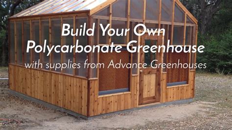 Maybe you would like to learn more about one of these? Build Your Own Polycarbonate Greenhouse - YouTube