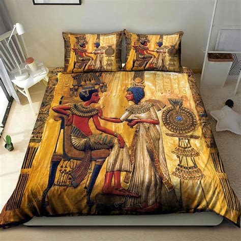 Ancient Egypt Gold Duvet Cover Bedding Set Homefavo