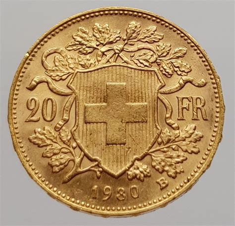 Switzerland 20 Franc 1980 B Vreneli Gold Catawiki