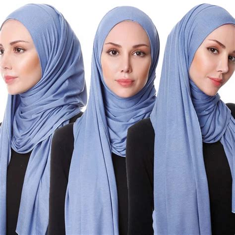 85180cm Muslim Jersey Hijab Scarf For Women Femme Musulman Hijabs