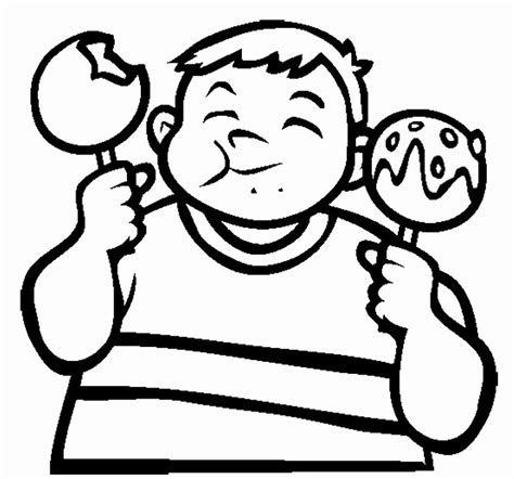 Sweets and Candy Coloring Pages
