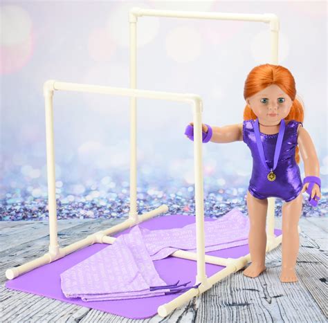 Balance Beam And Uneven Bars Gymnastics Set For American Girl Etsy