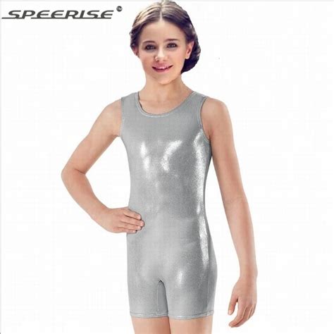 Speerise Lycra Girl Body Suit Spandex Gymnastics Short Unitard Biketard