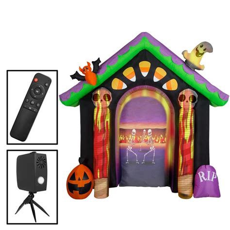 Gemmy 87 Ft X Haunted House Halloween Inflatable At