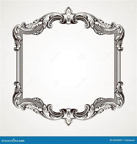 Vector Vintage Border Frame Engraving Royalty Free Stock Photography