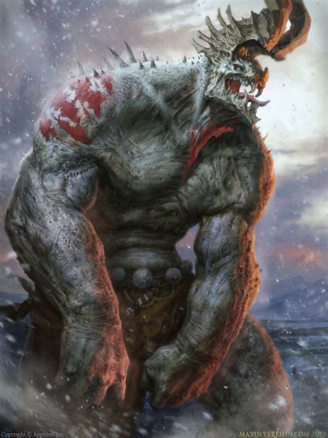 Evil Beast By Maxim Verehin Card Ground Splitting Gustav Monster