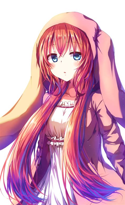 Anime Girls With Red Hair Blue Eyes The Image Is Available For
